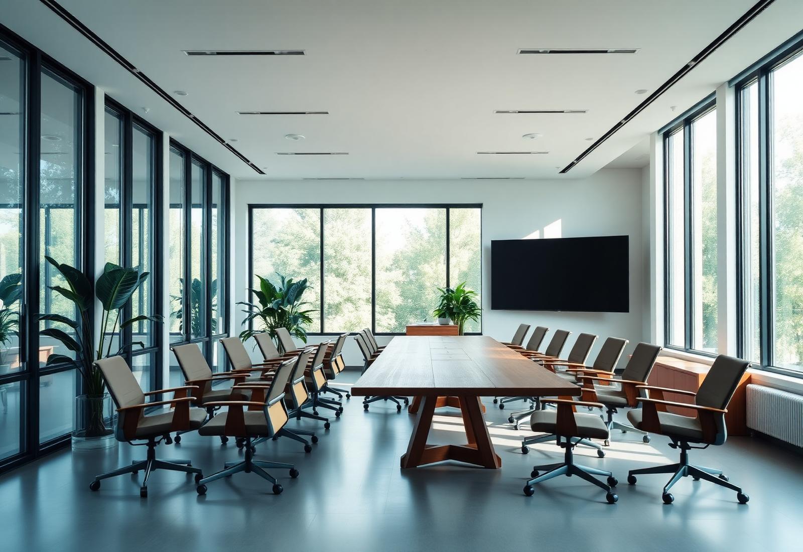 Premium meeting room with natural light